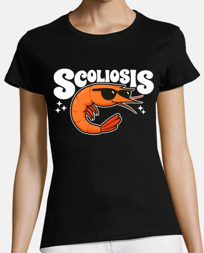 Tee-shirt scoliose crevette drôle