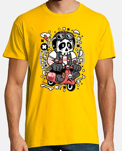 Tee-shirt scooteriste crâne