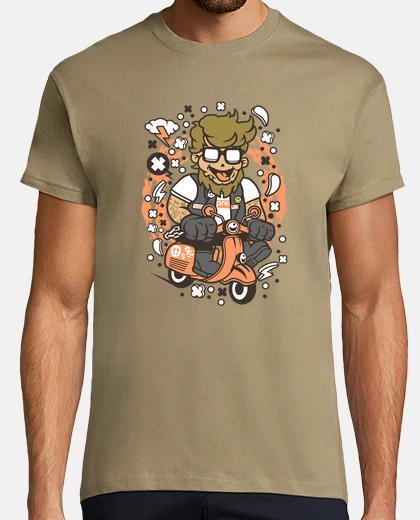 Tee-shirt scooteriste hipster