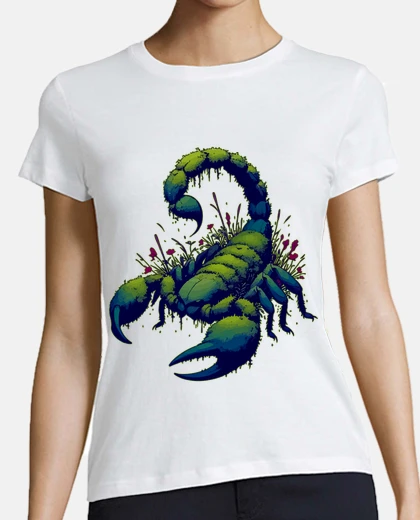 Tee-shirt scorpion envahi par la mousse