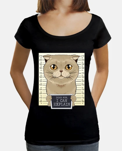 Tee-shirt scottish fold cat maman chère maman je 