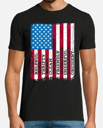 Scout Law Patriotic Scouting Lover Us Flag Boy Girl T-Shirt Scout Law Patriotic Scouting Lover Us Flag Boy Girl T-Shirt