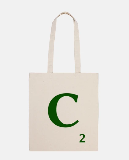 Sac scrabble fitxa avec le c de 2 points