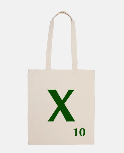 Sac scrabble fitxa avec le x de 10 points