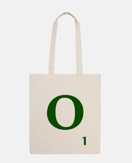 Bag scrabble tile with the o of 1 point