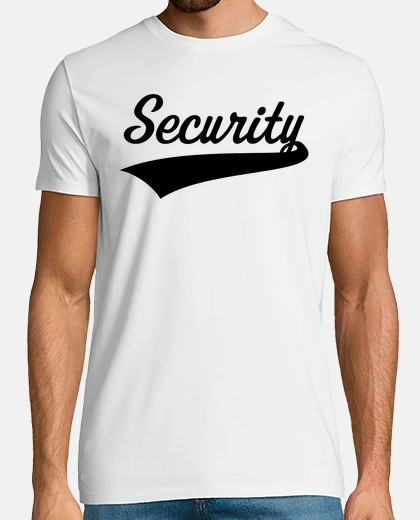 T-shirt scritta di sicurezza - nera