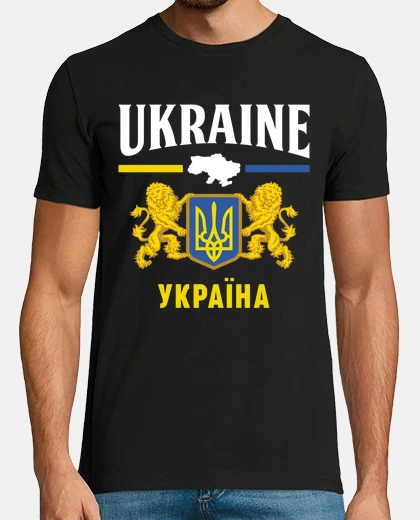 T-shirt scudo ucraina mappa bandiera guerra ucraina russia putin