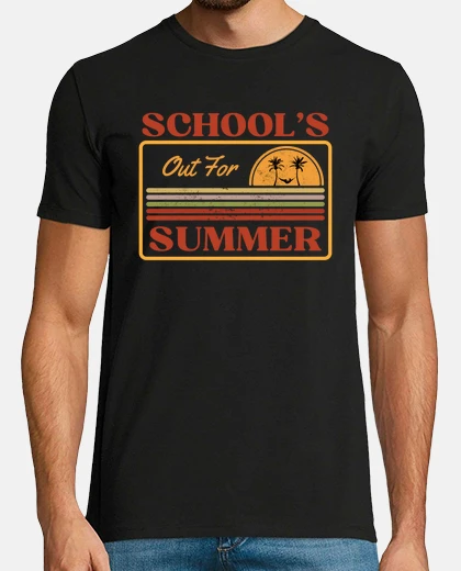 T-shirt scuole fuori per le vacanze estate degl