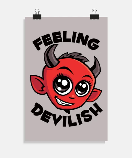 Poster se sentir diaboliquement mignon diable 