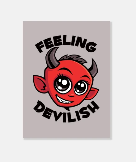 Tableau se sentir diaboliquement mignon diable 