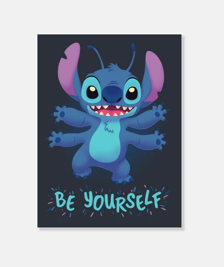 Lienzo Sé Tu Mismo Stitch Ohana