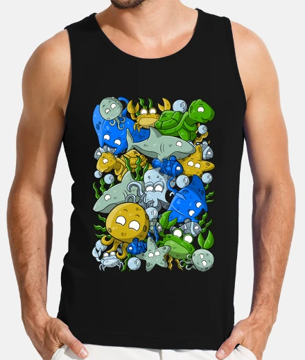 T-shirt sea creatures doodles