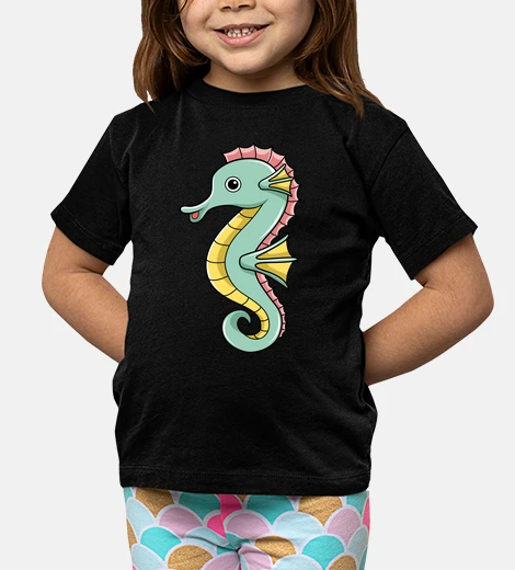 Kids Seahorse Cartoon Rainbow Seahorse
