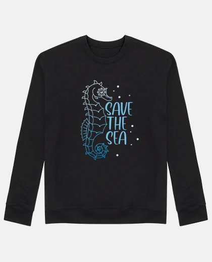 Hoodie Seahorse Save The Sea Underwater Marine