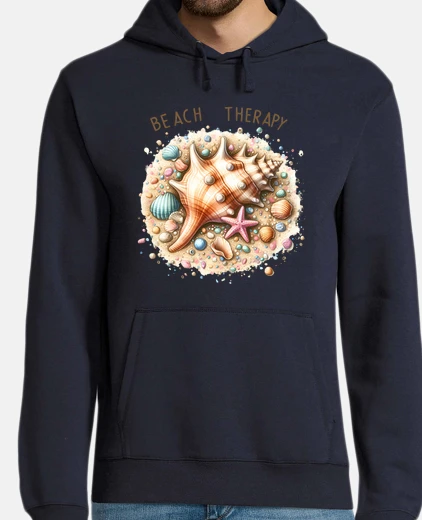 Hoodie seashell at the beach