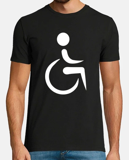 T-shirt sedia a rotelle