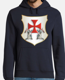 Sudadera Roja Caballeros Templarios con Capucha ⚔️ Tienda-Medieval