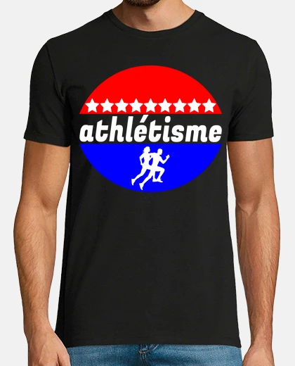 T-shirt semicerchi bianchi di atletica leggera