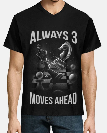 T-shirt sempre 3 mosse avanti negli scacchi