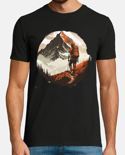 T-shirt sentiero di montagna alpinismo