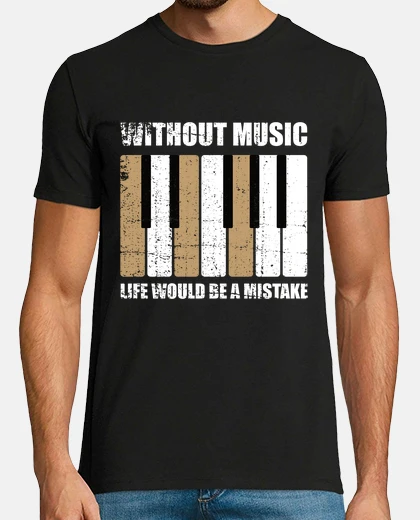T-shirt senza musica la vita sarebbe un errore