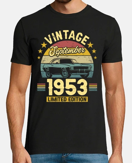 Camiseta Septiembre 1953 70 Años Cumpleaños