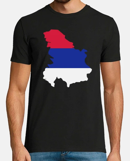 Tee-shirt serbie carte drapeau