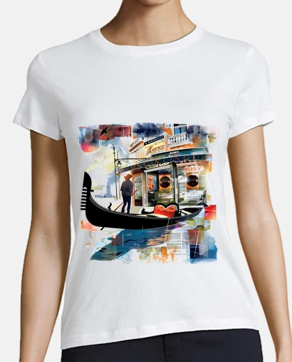 Playera Serenata Veneciana Viaje en Collage