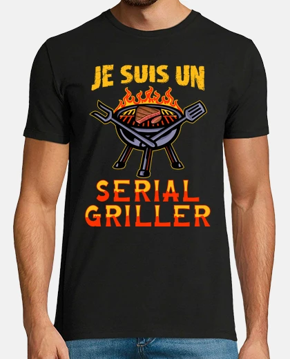 Tee-shirt Serial Griller Barbecue Humour