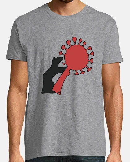 T-shirt serie di coronavirus. orso e corbezzolo
