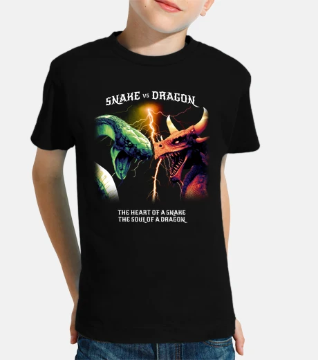 Abbigliamento serpente contro drago cuore con anima