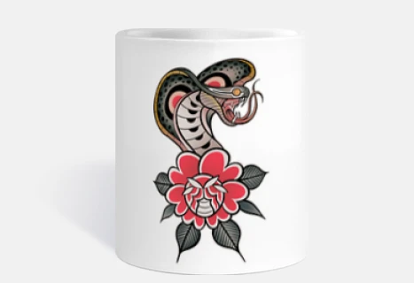 serpiente estilo de tatuaje colorido tr