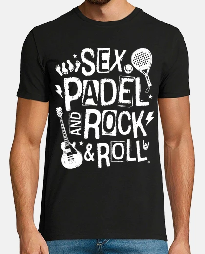 T-shirt sesso paddle tennis e rockand giochi di