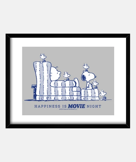 Quadro Setopo cinema Snoopy e Charlie brown