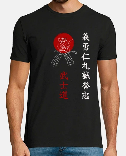 Playera seven virtues of bushido samurai