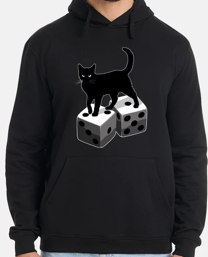 Felpa sfortuna-taglia-gatto-gioco d39azzardo