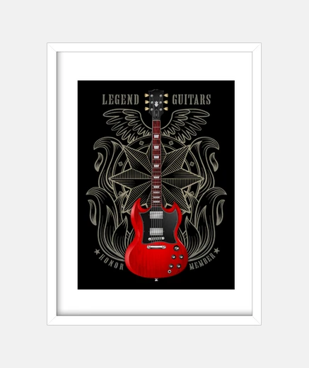 Framed sg legendary electric guitar