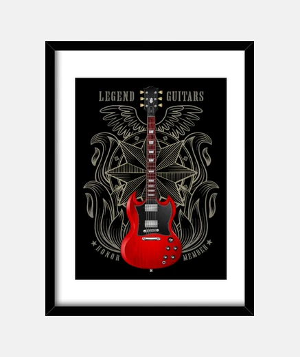 Framed sg legendary electric guitar