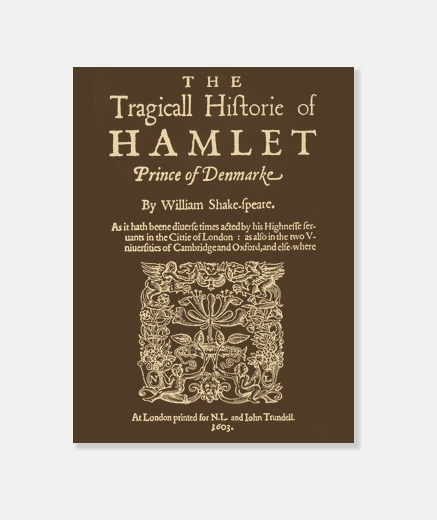 Stampa shakespeare, amleto 1603 (scura t)