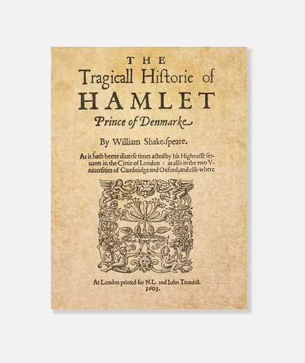 Stampa shakespeare, frazione 1603