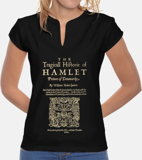 T-shirt shakespeare, hamlet 1603 dark clothes