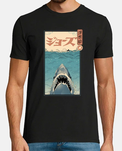 Camiseta shark ukiyo-e shirt hombre