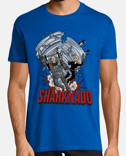 T-shirt sharknado supereroi