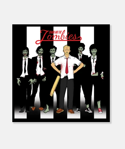 Tableau shaun et la toile zombie