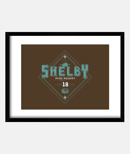 Framed shelby whiskey