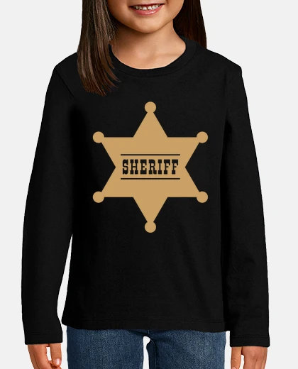 Kids sheriffs star - wild west - brown