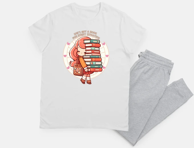 Pyjama Shes Got A Book For Every Situation