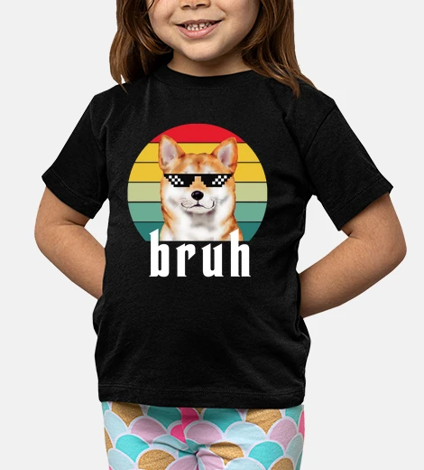 Kids Shiba Inu Dad Funny Dog Bruh Meme Saying
