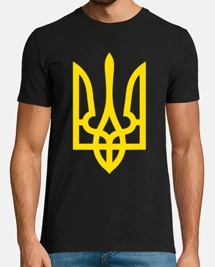 T-shirt shield flag of ukraine ukrainian trident war russia