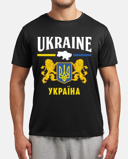 T-shirt shield ukraine map flag ukrainian war russia putin